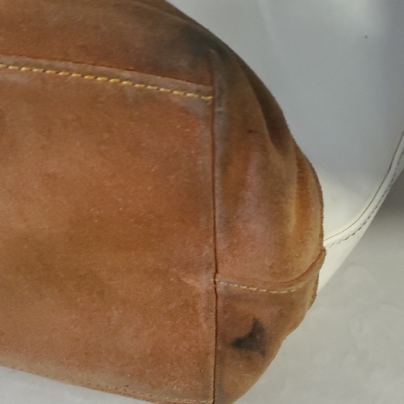 Dooney & Bourke White  and Brown Tote Bag - Picture 9 of 16